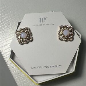 NEW BP Gold and Moonstone Earrings Laced With Brilliance ER84222 - Bomb Party